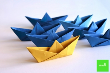 barco de papel origami