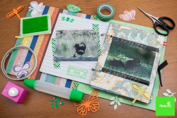 personalizar caderno com scrapbook